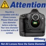 Ultimaxx 55MM Complete Lens Filter Accessory Kit with 55MM 2.2X Telephoto, .43x Wide Angle/Macro Lenses, 4PC Close Up Filter Set & More Designed for All DSLR Cameras - Image 8