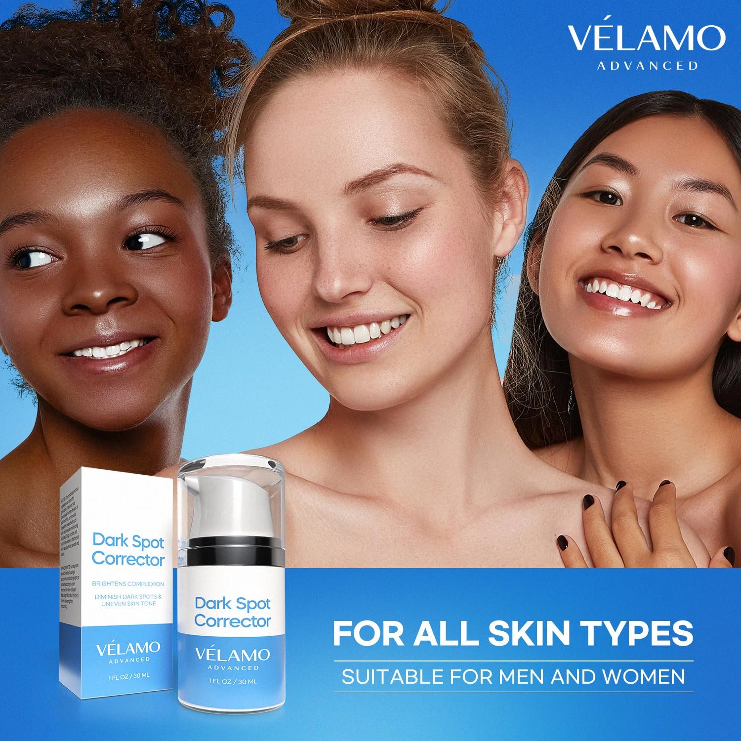 VELAMO ADVANCED Dark Spot Remover for Face and Body: Dark Spot Corrector Serum - Freckle/Melasma/Sun Spot/Age Spot/Brown Spot Remover 1 FL OZ/30mL - Image 9