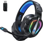 Fachixy FC-200 Wireless Gaming Headset with Mic for PS5, PS4 - Bluetooth 5.4 & 2.4GHz Gaming Headphones with Low Latency, 50-Hrs Battery Foldable Gamer Headset for Laptop, Switch and Mobile - Image 2