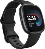 Fitbit Versa 4 Fitness Smartwatch with Daily Readiness, GPS, 24/7 Heart Rate, 40+ Exercise Modes, Sleep Tracking and more, Black/Graphite, One Size (S & L Bands Included) - Image 2