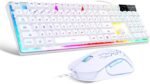 Gaming Keyboard and Mouse Combo, K1 RGB LED Backlit Keyboard with 104 Key for PC/Laptop(White) - Image 2