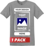 Gildan Custom T-Shirts - Personalized Unisex Crewneck Tee Shirt - Customize Your Image, Text & Photo - Men Women Adult - Image 2