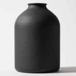 Large Black Vase for Flowers Decor Living Room - 8.6in Tall, Matte Black Arlo Vase for Dining Coffee Table Centerpieces, Wabi Sabi Decor, Big Decorative Modern - Image 2