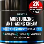 Mens Face Moisturizer Cream - Anti Aging & Wrinkle for Men with Collagen, Retinol, Vitamins E, Jojoba Oil - Face Lotion - Age Facial Skin Care - Eye Wrinkle - Day & Night - 4 oz - Image 2
