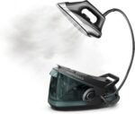 Rowenta Iron Steamer for Clothes Master Steam Station, Professional Steam Iron for Clothes with Stainless Steel Soleplate, 57 Oz, 400 Microsteam Holes, Built-In Pump, 1750 Watts, Black/Green, VR8338 - Image 2