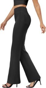 Womens Bootcut Dress Pants Business Casual Work Pants with Pockets High Waist Stretchy Trousers Pull On Office Slacks - Image 2
