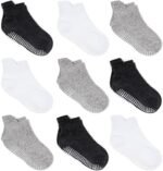 Zaples Baby Non Slip Grip Ankle Socks with Non Skid Soles for Infants Toddlers Kids Boys Girls - Image 2