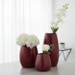 hjn Ceramic Vase Set of 3 Red Flower Vase for Home Decor, Modern Decorative Vase for Flowers Vases for Your Ideal Shelf Decor/Table/Living Room/Kitchen/Office-Red… - Image 10