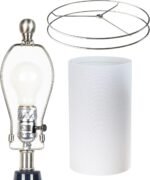 Modern Ceramic Table Lamp, Set of 2 - Navy Blue with Diamond Protrusions Texture, 25'' Nightstand Lamp for Bedroom Living Room, 3-Way Dimmable Included - Image 6