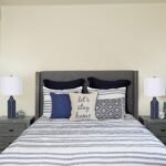 Modern Ceramic Table Lamp, Set of 2 - Navy Blue with Diamond Protrusions Texture, 25'' Nightstand Lamp for Bedroom Living Room, 3-Way Dimmable Included - Image 8