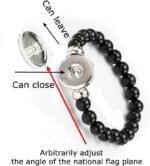 vmcoatdu National Flag Bracelet Elastic Rope Beaded Bracelet Support Your Country Travel Souvenir Gifts for Men Women - Image 3