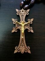 Theodoros Armenian Wooden Crucifix Cross Necklace, Handmade Christian Pendant with Beads, Catholic Religious Jewelry Gift for Men and Women - Image 4