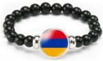 vmcoatdu National Flag Bracelet Elastic Rope Beaded Bracelet Support Your Country Travel Souvenir Gifts for Men Women - Image 2