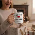 Casitika Funny Armenian Gifts. I'm Not Yelling I'm Armenian Coffee Cups. Ceramic Mug. Armenia Proud Gift Idea Featuring The Armenia Flag. (11 oz White) - Image 6