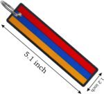 JAVD Armenia Flag Keychain Tag with Key Ring - Keys, Cars, Motorcycles, Backpacks, Luggage and Gifts - EDC (3 Pack) - Image 3