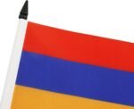 Armenia Table Flag 4'' x 6'' - Armenian Desk Flag 15 x 10 cm - Black plastic stick and base - AZ FLAG - Image 5