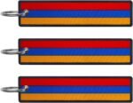 JAVD Armenia Flag Keychain Tag with Key Ring - Keys, Cars, Motorcycles, Backpacks, Luggage and Gifts - EDC (3 Pack) - Image 2