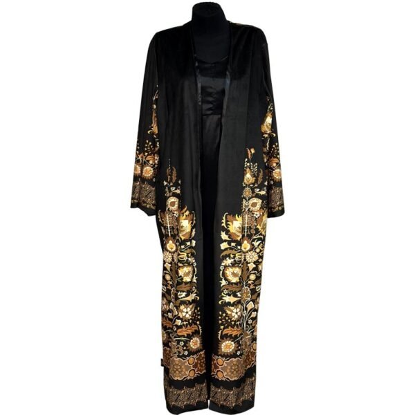 Kimono winter golden print
