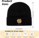 Beanie Hat Knit Cuffed Hats for Women Men Beanies Hats Warm Skull Caps Outdoor Ski Hiking Winter Cap Unisex Gift Black - Image 4