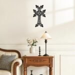 JEWLOVE Armenian Cross Metal Wall Art - Intricate Christian Cross Decor with Religious Meaning for Home, Church, Faithful Gift(14.57x7.91 In,Black) - Image 4