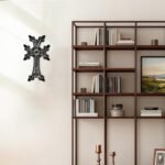JEWLOVE Armenian Cross Metal Wall Art - Intricate Christian Cross Decor with Religious Meaning for Home, Church, Faithful Gift(14.57x7.91 In,Black) - Image 6