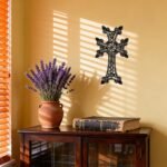 JEWLOVE Armenian Cross Metal Wall Art - Intricate Christian Cross Decor with Religious Meaning for Home, Church, Faithful Gift(14.57x7.91 In,Black) - Image 7