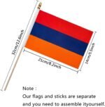 TSMD Armenia Stick Flag Armenian Small Mini Hand Held Flags,5x8 Inch,12 Pack - Image 3