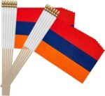 TSMD Armenia Stick Flag Armenian Small Mini Hand Held Flags,5x8 Inch,12 Pack - Image 6