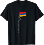 Armenia Signature Flag Pole - Patriotic Armenian Flag T-Shirt - Image 2