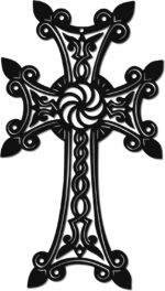 JEWLOVE Armenian Cross Metal Wall Art - Intricate Christian Cross Decor with Religious Meaning for Home, Church, Faithful Gift(14.57x7.91 In,Black) - Image 2