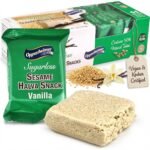 Sugarless Sesame Halva Snacks Vanilla Flavors - Delicious Sweet Israeli Mini Snacks Sesame Tahini Bars for Melt-in-Your Mouth Delight, Perfect Halvah for Any Occasion - Vegan, Kosher - 11 Pack, 9.7 Oz - Image 2