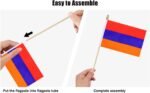 12Pcs Small Armenia Flags on Wooden Stick Mini Armenian Flag Hand Held Flag Decorations,5x8 Inch - Image 4