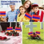 12Pcs Small Armenia Flags on Wooden Stick Mini Armenian Flag Hand Held Flag Decorations,5x8 Inch - Image 7