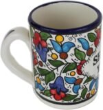 Holy Land Market Armenian Ceramic Coffee Cup - Shalom Y'all Large 4-inch Hand Made Ceramic Cup, 12 oz, Hand Painted Pottery Made in Jerusalem, Armenian Ceramic Gift - Image 6