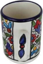 Holy Land Market Armenian Ceramic Coffee Cup - Shalom Y'all Large 4-inch Hand Made Ceramic Cup, 12 oz, Hand Painted Pottery Made in Jerusalem, Armenian Ceramic Gift - Image 7
