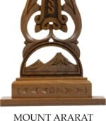 HandCraftoria Unique Wooden Table Cross Standing Wooden Armenian Cross with Ararat Cross for Desk Best Armenian Gift Souvenir masis (Beige) - Image 4