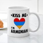 CafePress Kiss Me I'm Armenian Mugs 11 oz (325 ml) Ceramic Coffee Mug - Image 6