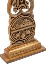 HandCraftoria Unique Wooden Table cross standing Wooden Armenian cross with Ararat and Pomegranate Ornaments Cross for Desk best Armenian gift souvenir (Beige) - Image 4