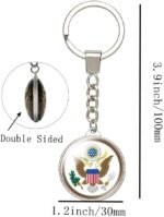 World Most Countries Coat of Arms National Emblem Keyring Key Chain Double Sided Printing Alloy Keychain - Image 3