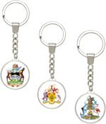 World Most Countries Coat of Arms National Emblem Keyring Key Chain Double Sided Printing Alloy Keychain - Image 4