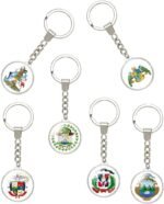 World Most Countries Coat of Arms National Emblem Keyring Key Chain Double Sided Printing Alloy Keychain - Image 5