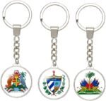 World Most Countries Coat of Arms National Emblem Keyring Key Chain Double Sided Printing Alloy Keychain - Image 6