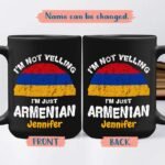 Lotacy Customized Armenian Black Coffee Mug Cup Armenian Gift, I’m Not Yelling I’m Just Armenian Ceramic Tea Cup Coffee Mug 11 Oz 15 Oz - Image 3