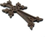 Handcraftoria Handmade Wall cross with ornaments from Armenian walnut wood (dark brown) - Image 3