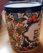 Ancient Pottery of Israel, armenian pottery, Armenian gifts, ceramic cup, Peace Shalom Israel mug - Image 4
