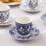 KARACA Peyker Turkish Coffee Cup Set for 6 People - 12 Piece Cups with Saucers - Small Bone China Espresso Set - Ideal for Serving Greek, Arabic Coffee (2.8 fl oz) - Image 4