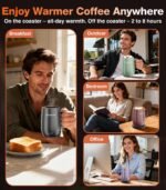 Kepwam Smart Heated Coffee Mug T2-Plus, 20oz Rechargeable Self Heating Coffee Mug with 8-Hour Battery & Temp Control, Perfect Coffee Warmer Gift for Men Women - Image 6
