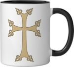 ARMENIAN CROSS ARMENIA CHRISTIAN SYMBOL Ceramic Mug, Black/White, 11oz - Image 3