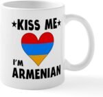 CafePress Kiss Me I'm Armenian Mugs 11 oz (325 ml) Ceramic Coffee Mug - Image 2