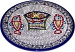 Holy Land Market Armenian Ceramic Plate - Miracle of Loaves and Fish, Large 11 in, Hand Painted Pottery - Image 2